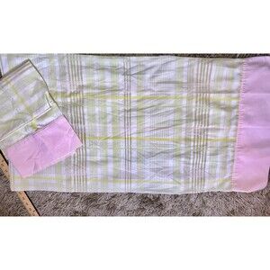 2 Vintage Bill Blass Springmaid Pillowcases Pillow Cases Pink & Stripe KING Size